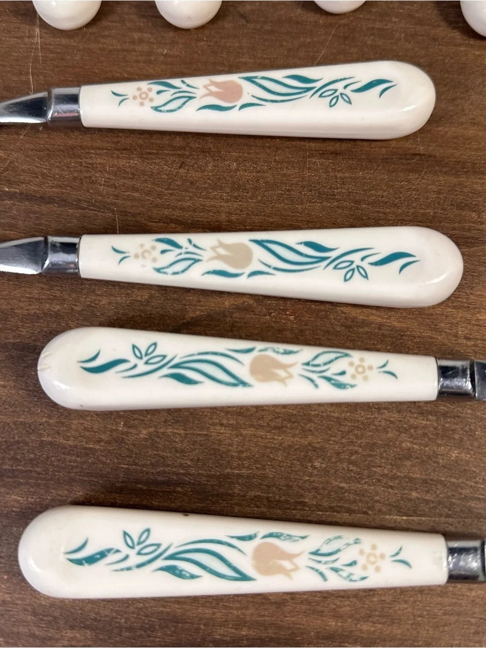(12) Vintage Corelle Rosemarie Floral Handle Stainless Steel Flatware